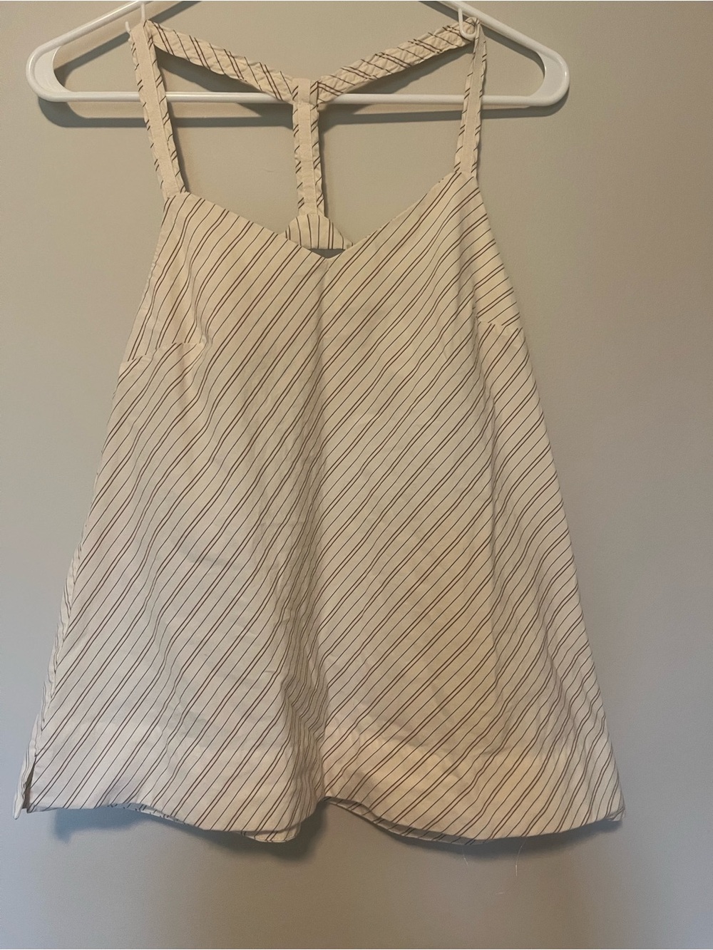 Made In Italy IXOS Striped Cream and Black Sleeveless Tank EU 40